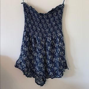 LF Strapless Floral Romper